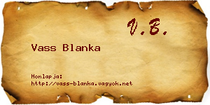 Vass Blanka névjegykártya