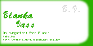 blanka vass business card